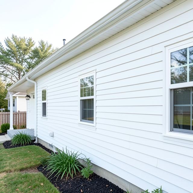 Fresh vinyl siding on a house exterior